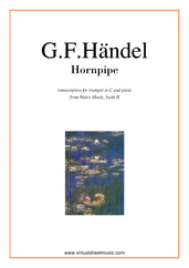Hornpipe from Water Music (in C, trumpet in C)