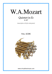 Quintet in Eb K407 (f.score)