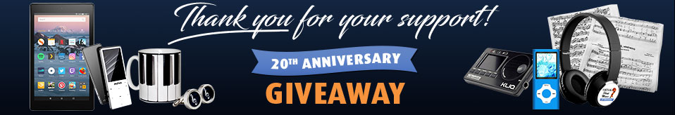 Celebrate 20 years of Virtual Sheet Music! Virtual Sheet Music 20th Anniversary