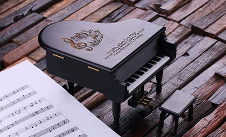 Black/White Piano Jewelry Box