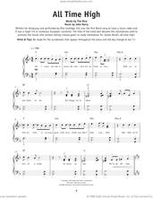 All Time High for piano solo