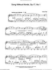 Song Without Words, Op.17, No.1