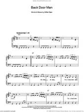 Back Door Man, (easy) for piano solo