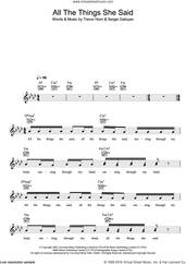 All The Things She Said