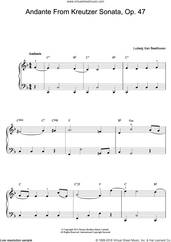 Andante from Violin Sonata No. 9 (Kreutzer)