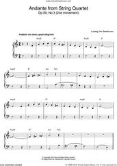 Andante from String Quartet Op.59, No.3