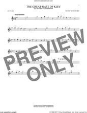 Great Gate Of Kiev for alto saxophone solo