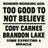 Too Good To Not Believe (feat. Brandon Lake) sheet music for voice, piano or guitar