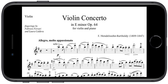 Sheet Music View: Mendelssohn's Violin Concerto