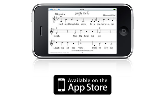 Download the free Virtual Sheet Music iPhone/iPod App