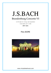 Brandenburg Concerto VI (f.score)