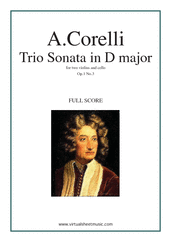 Trio Sonata in D major Op.1 No.3 (f.score)