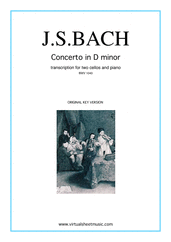 Concerto in D minor BWV 1043 (Double Concerto) original key