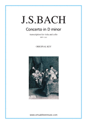 Concerto in D minor BWV 1043 (Double Concerto) - original key