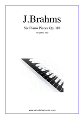 Six Piano Pieces (Intermezzos) Op.118
