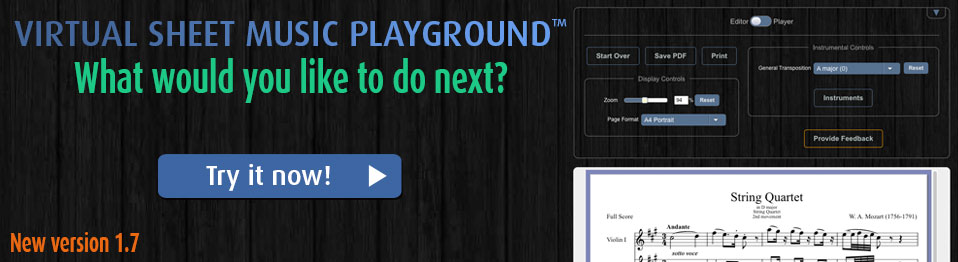 Virtual Sheet Music Playground™