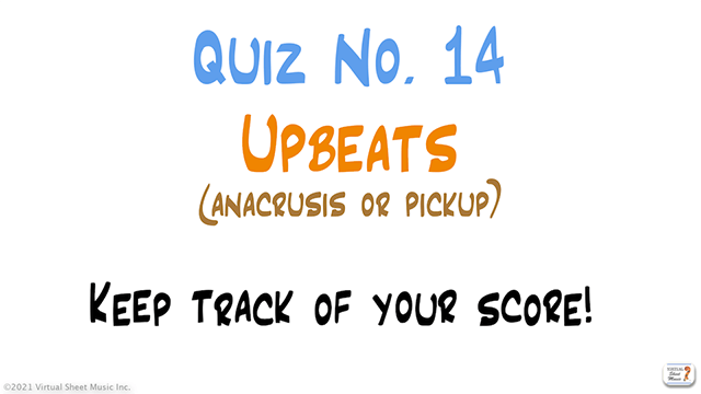 Upbeats, Anacrusis, Pickups