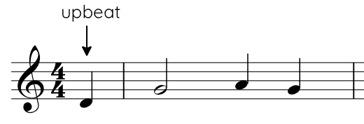 Upbeat example 1