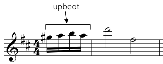 Upbeat example 2