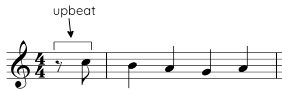Upbeat example 3